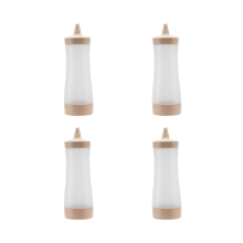 Squeeze Bottle Kitchen Accessories Gravy Plastic Beige + Transparent