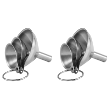 3Pcs Multifunctional Stainless Steel Funnel Oil Water