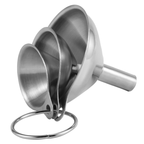 3Pcs Multifunctional Stainless Steel Funnel Oil Water 1