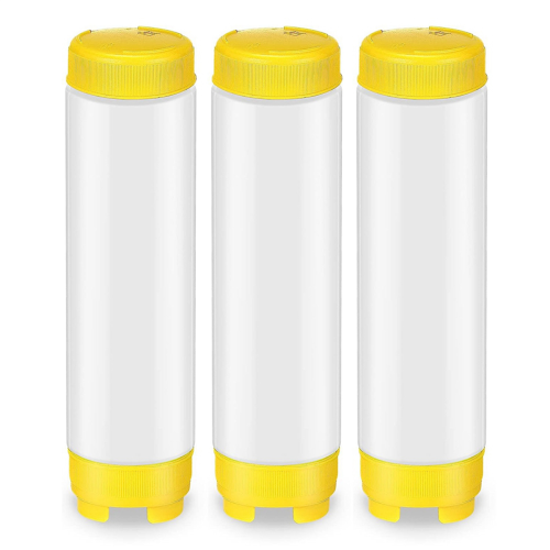 16Oz Inverted Plastic Squeeze Bottles, Refillable Tip Large Valve 1