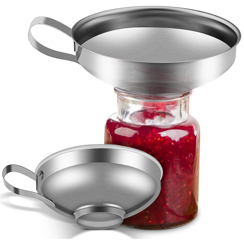 Canning Funnel,2 Pack Stainless Steel Kitchen Funnel Jar Funnel 1