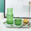Transparent Candy Color Glass Teacup Set Simple Heat--Blue 7