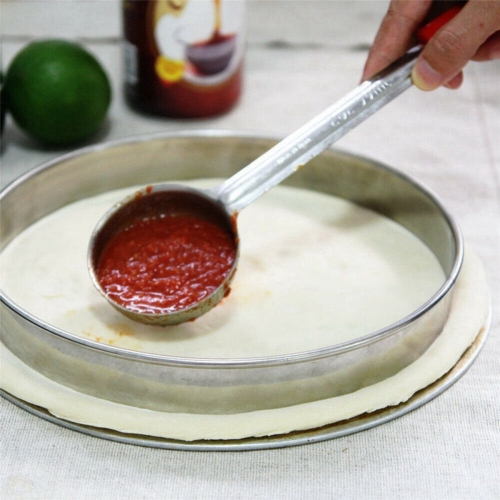 Pizza Spread Sauce Ladle Rubber Handle Flat Kitchen Cooking -3 Oz 2