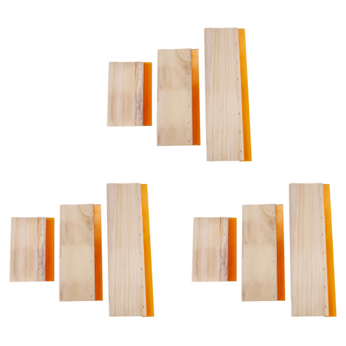 9 Pcs Silk Screen Printing Squeegee Board Tools 16cm 24cm 33cm