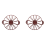 Cake Divider Pie Cake 10 / 12 Piece Equal Portion Dark red 1