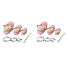 Dumpling Maker,Empanadas Mold Maker Set (Pink)