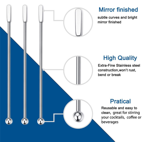 12Pcs Swizzle Sticks, Premium Cocktail Beverage Drink Stirrer Stick 2