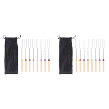 Marshmallow Roasting Sticks fork Telescoping for Sausage Hot Dog B