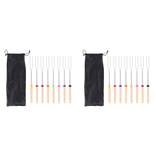 Marshmallow Roasting Sticks fork Telescoping for Sausage Hot Dog B