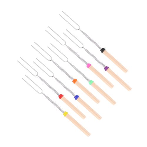 Marshmallow Roasting Sticks fork Telescoping for Sausage Hot Dog B 2