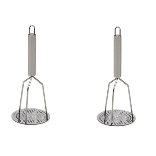Stainless Steel Potato Masher with Handle for Creamy Mashed Potato