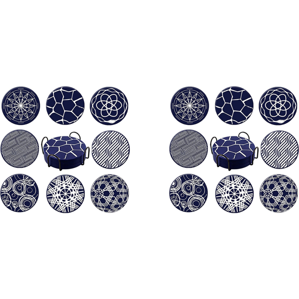 8Pcs Silicone Coaster, Drink Coaster with Holder, Coffee Coaster-image-OPC-PJ8ZBQH-NEW