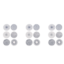 Ceramic Stone with Cork Backing Non-Slip Table Mat for Set of 6