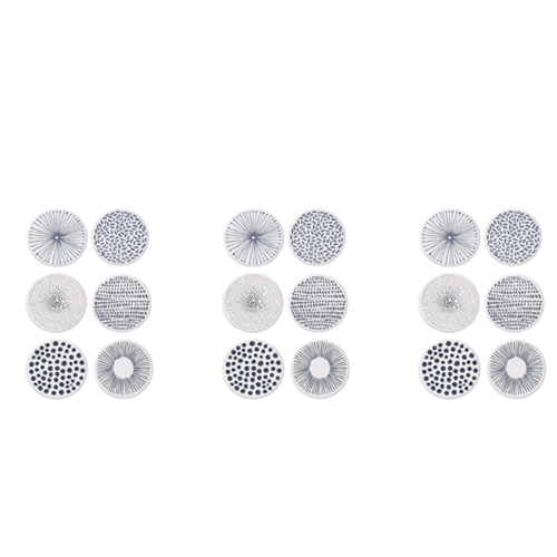 Ceramic Stone with Cork Backing Non-Slip Table Mat for Set of 6