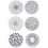 Ceramic Stone with Cork Backing Non-Slip Table Mat for Set of 6 2