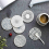 Ceramic Stone with Cork Backing Non-Slip Table Mat for Set of 6 7