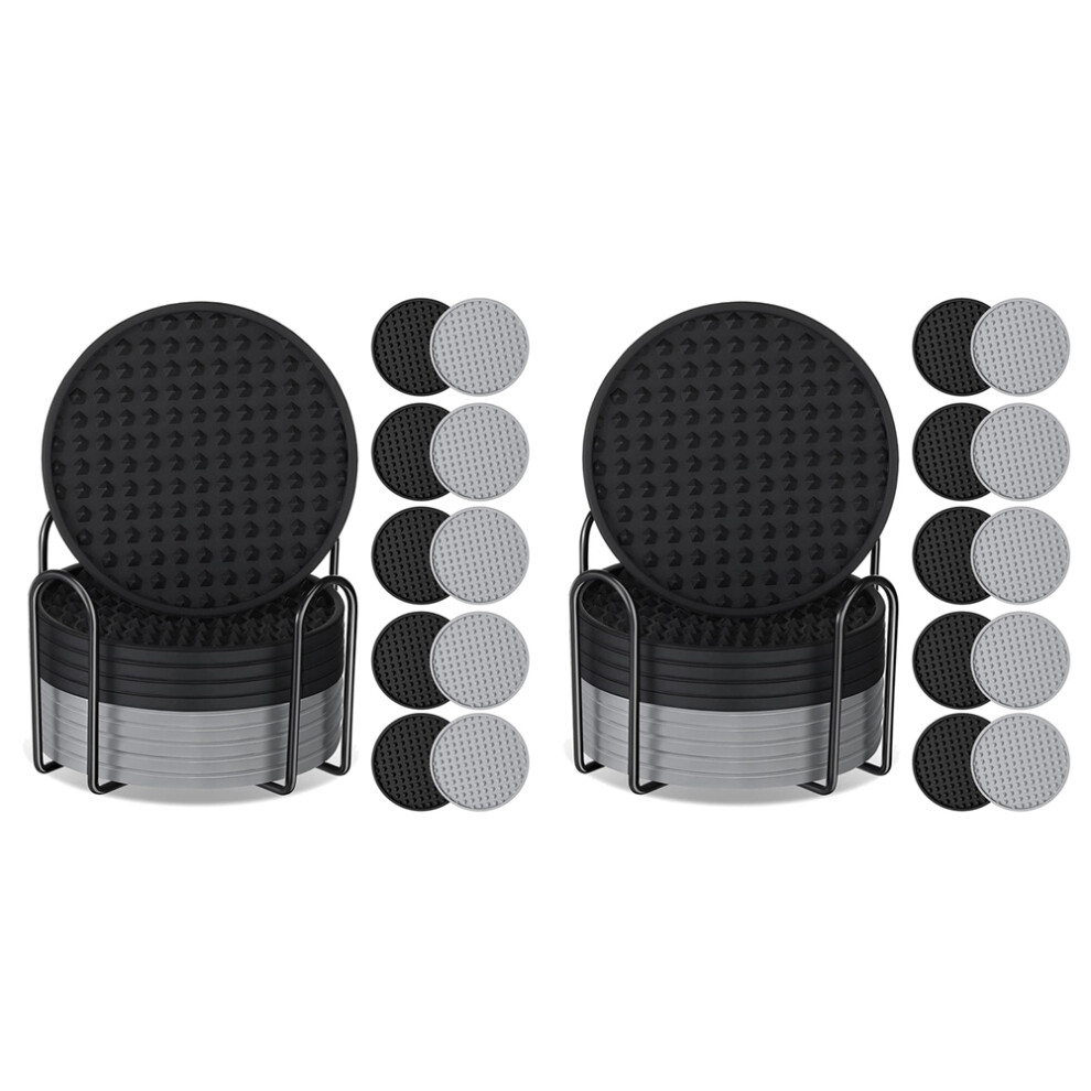 10 Pack Coasters for Drinks Silicone Coaster with Holder-image-OPC-PJ8ZBXP-NEW