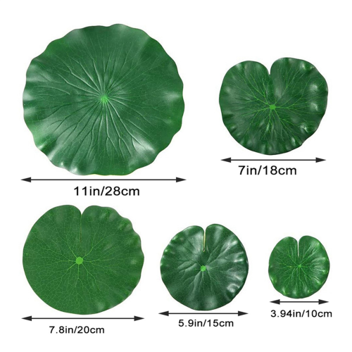 10 Pieces 5 Kinds Artificial Floating Foam Lotus Leaves Lily Pond 1