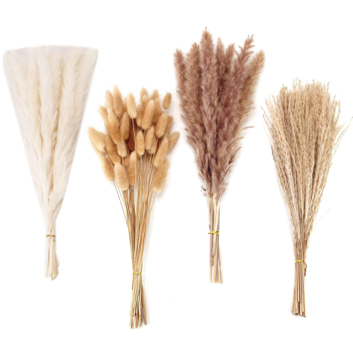100 PCS Dried Pampas Grass Decor Bouquet for Wedding Party Boho Decor 1