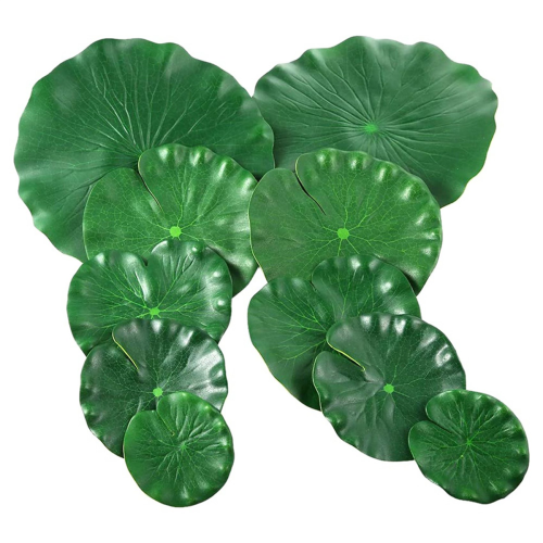 10 Pieces 5 Kinds Artificial Floating Foam Lotus Leaves Lily Pond 2