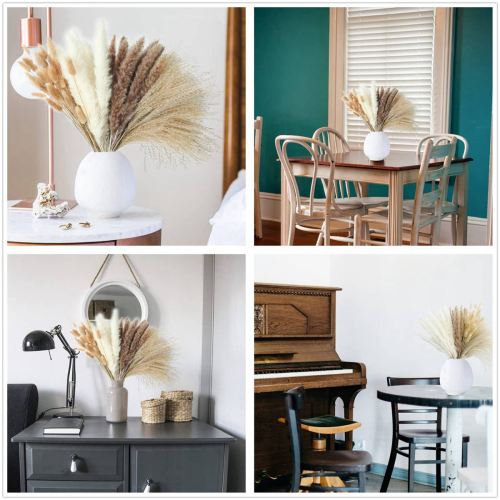 100 PCS Dried Pampas Grass Decor Bouquet for Wedding Party Boho Decor 2