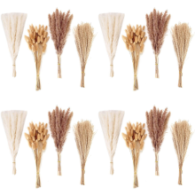 100 PCS Dried Pampas Grass Decor Bouquet for Wedding Party Boho Decor