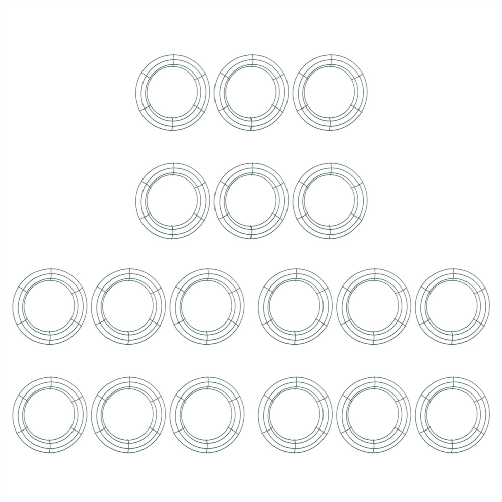 6 Pieces Dark Green Wire Wreath Rings Wire Wreath Frame-image-OPC-PJ8ZDNS-NEW