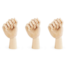 Wood Artist Drawing Mannequin Flexible Fingers 10 nich Right Hand