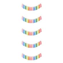 37Inch Rainbow Tassel Garland with Wood Bead for Bedroom Party Decor