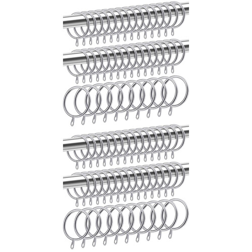 40 Pcs Metal Curtain Ring for Curtains,32 Mm Inner Diameter (Silver)