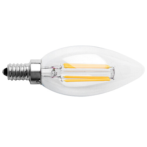 6X E12 4W Candle Flame Filament LED Light Bulb Lamp 10 x 3.5cm 1