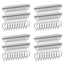 40 Pcs Metal Curtain Ring for Curtains,32 Mm Inner Diameter (Silver)