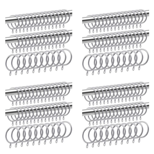 40 Pcs Metal Curtain Ring for Curtains,32 Mm Inner Diameter (Silver)