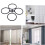 40 Pack 1.5 Inch (38Mm) Inner Diameter Metal Curtain Rings 6