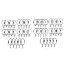 24 Pack Metal Curtain Rings, 30mm Internal Diameter Eyelets, Silver