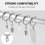 24 Pack Metal Curtain Rings, 30mm Internal Diameter Eyelets, Silver 4