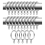 24 Pack Metal Curtain Rings, 30mm Internal Diameter Eyelets, Silver 3