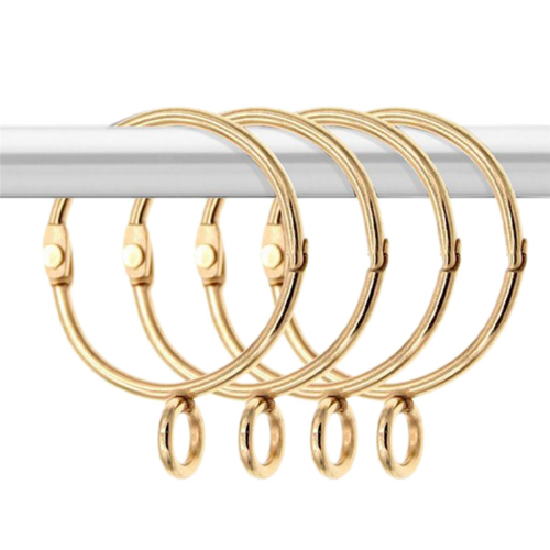 30 Pcs Openable Curtain Rings with Eyelet for Hook Pins (1.5 Inch) 1