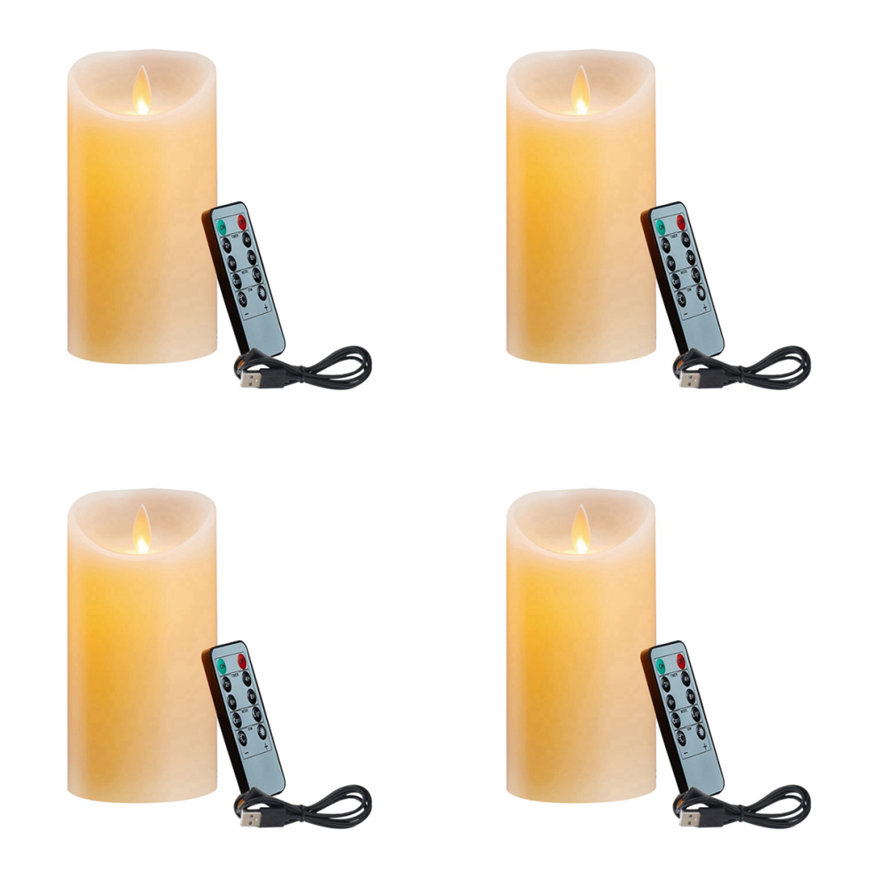 LED Candles, Flickering Flameless Candles, Rechargeable Candle,12.5cm-image-OPC-PJ8ZG65-NEW