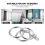 24 Pack Metal Curtain Rings, 30mm Internal Diameter Eyelets, Silver 5