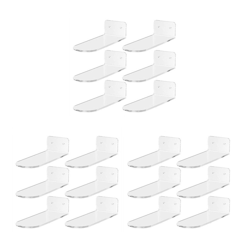 18 Pack Floating Shoe Shelves,Transparent Acrylic Shoe Shelves 4712582739945
