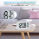 3X Digital Alarm Clock,Battery Operated LCD Electronic Clock White 5