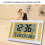 Digital Wall Clock LCD Number Time Temperature Calendar Alarm Silver 3