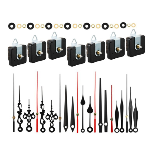 7 Sets Quartz Clock Movement Mechanism, Silent Short Shaft Clock 1