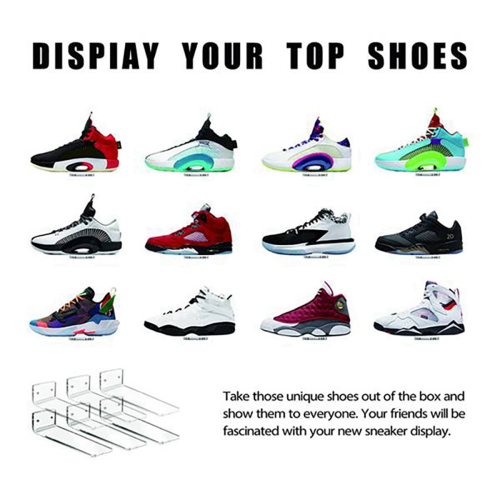 6 Pack Floating Shoe Display, for Sneaker Collection or Shoes Box 2