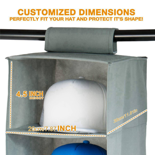 Hat Rack 10 Shelf Hanging Closet Hat Organizer for Hat Storage -1 Pcs 2