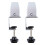 2 Pcs Office Desk Divider Clamp Privacy Screen Clip Holder -Silver 2