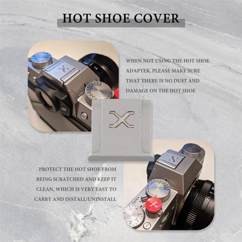 Suitable for X-T4 X-T3 Hot Shoe Embedded Flash Hot Shoe Silver 1