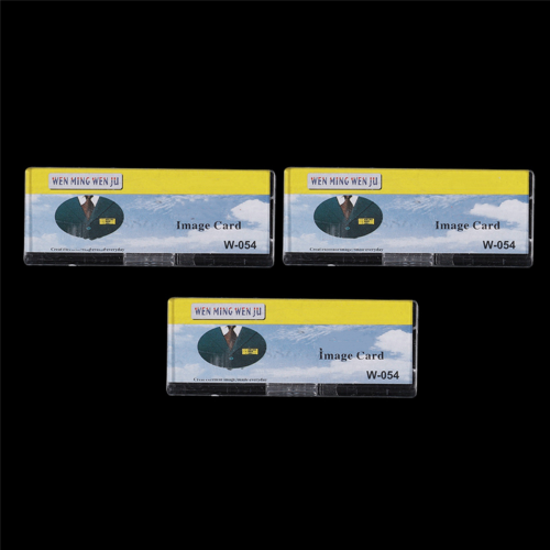 Safetypin Clear Hard Plastic Name Tag Clip Holder 3 Pcs 2