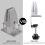 2 Pcs Office Desk Divider Clamp Privacy Screen Clip Holder -Silver 4